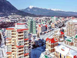 Panoramic view of Samjiyon City