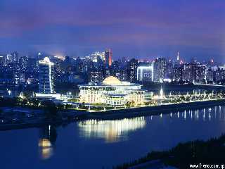 Evening view of Pyongyang