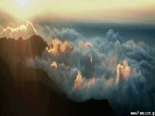 Sahwang Peak of Mt. Kuwol Covered by Clouds